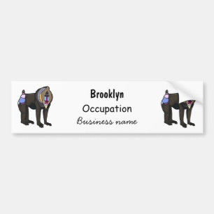 Autocollant De Voiture Illustration de dessin animé Mandrill