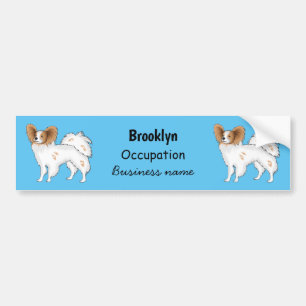 Autocollant De Voiture Illustration de dessin pour chien de Papillon