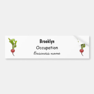 Autocollant De Voiture Illustration de dessin Radish