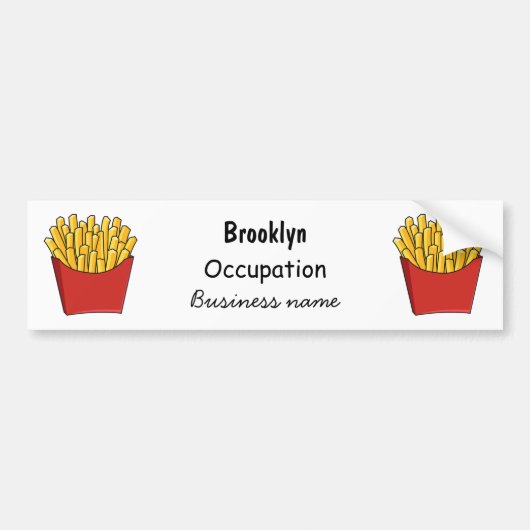 Autocollant De Voiture Illustration de frites (Devant)