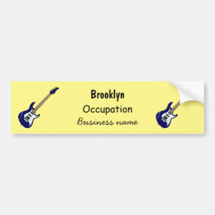 Autocollant De Voiture Illustration de guitare électrique