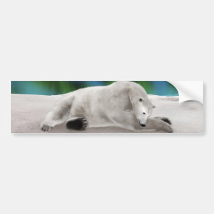 Autocollant De Voiture Illustration de la nature arctique de l'ours polai