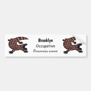 Autocollant De Voiture Illustration de lézard géant affamé