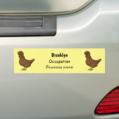 Autocollant De Voiture Illustration de poulet à la polis chamois (En voiture)
