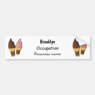 Autocollant De Voiture Illustration du cône de crème glacée