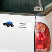 Autocollant De Voiture Illustration d'un camion monstre bleu mou (Sur camion)