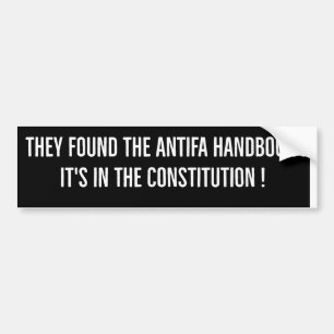 Autocollant De Voiture Ils ont trouvé le manuel d'Antifa C'est dans la C