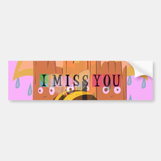 Autocollant De Voiture "I'm Board - I Miss You : A Playful & Puny Greetin (Devant)