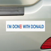 Autocollant De Voiture I'm Done with Donald! (En voiture)