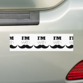 Autocollant De Voiture I'm With Mustache (En voiture)