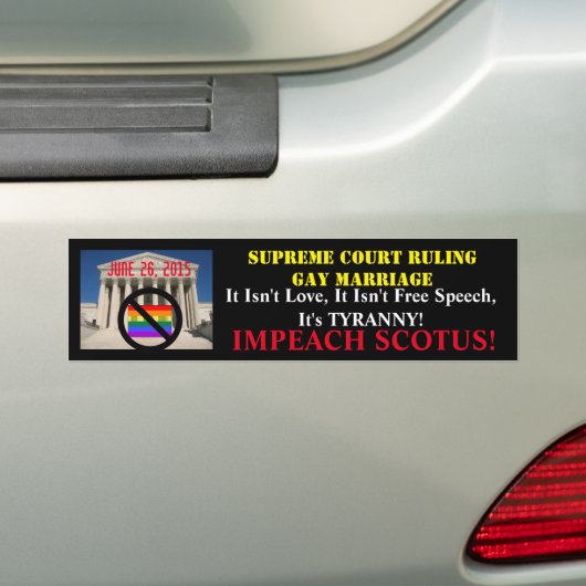 AUTOCOLLANT DE VOITURE IMPEACH SCOTUS ! (En voiture)