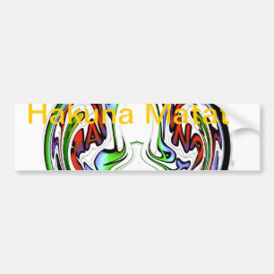 Autocollant De Voiture Imprimer Hakuna Matata Whirl Art Extraordinaire