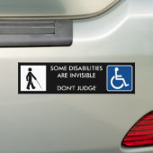 Autocollant De Voiture INCAPACITÉS INVISIBLES - adhésifs pour pare-chocs (En voiture)