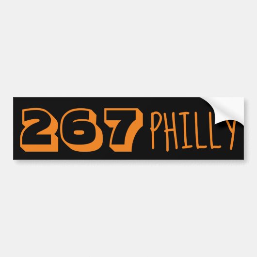 Autocollant De Voiture Indicatif régional 267 - Philly (Devant)