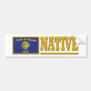 Autocollant De Voiture Indigène de l'Orégon