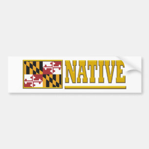 Autocollant De Voiture Indigène du Maryland