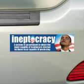 Autocollant De Voiture ineptocracy - anti Obama (En voiture)