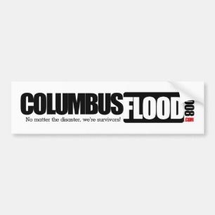 Autocollant De Voiture Inondation de Columbus