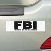 Autocollant De Voiture Inspecteur de corps féminin (En voiture)