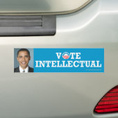Autocollant De Voiture Intellectuel d'autocollant de Pro-Obama (En voiture)