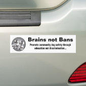 Autocollant De Voiture Interdictions de cerveaux pas (blanches) (En voiture)