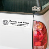 Autocollant De Voiture Interdictions de cerveaux pas (blanches) (Sur camion)