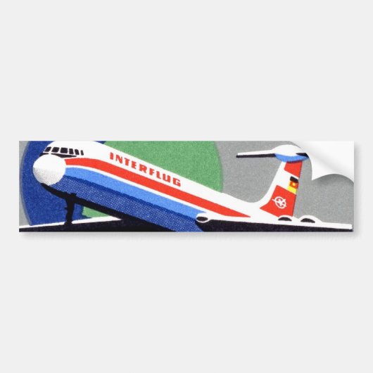 Autocollant De Voiture INTERFLUG - Compagnie aérienne nationale de DDR, A (Devant)