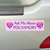 Autocollant De Voiture Interrogez-moi au sujet de Polyamory (En voiture)