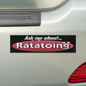 Autocollant De Voiture Interrogez-moi au sujet de Ratatoing (En voiture)