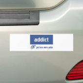 Autocollant De Voiture Intoxiqué de Facebook (En voiture)