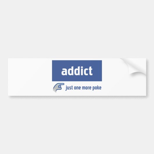 Autocollant De Voiture Intoxiqué de Facebook (Devant)