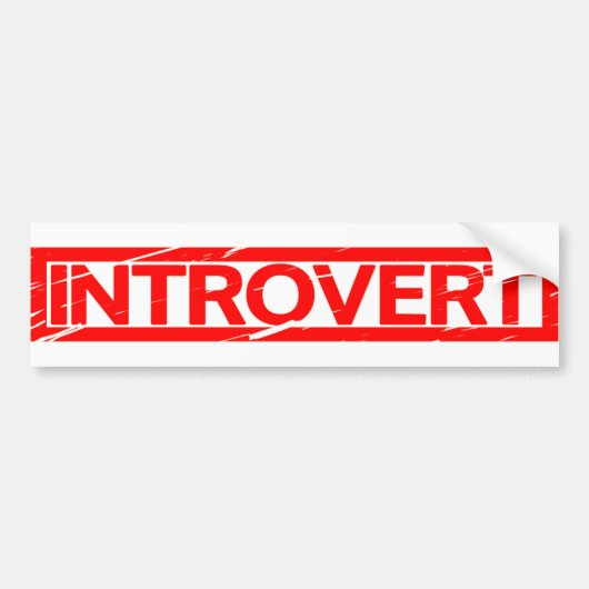 Autocollant De Voiture Introvert le timbre (Devant)