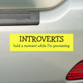 Autocollant De Voiture INTROVERTS, tiennent un moment tandis que je (En voiture)