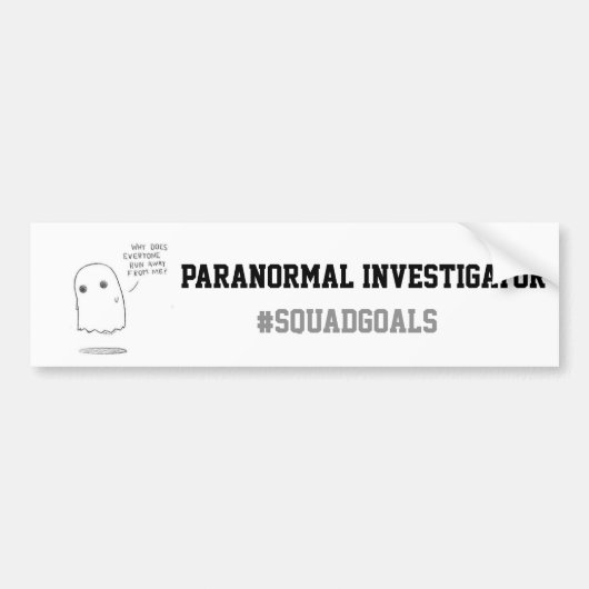 Autocollant De Voiture Investigateur paranormal Bumpersticker (Devant)