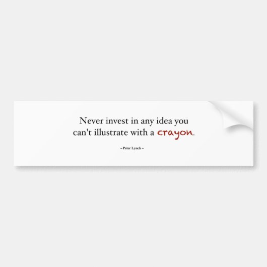 Autocollant De Voiture Investissement de crayon (Devant)