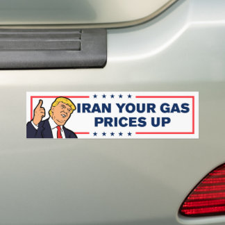 Autocollant De Voiture Iran Augmente Vos Prix de l'Essence Contre la Guer