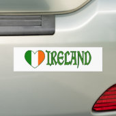 Autocollant De Voiture Irish Flag Heart Irlande (En voiture)