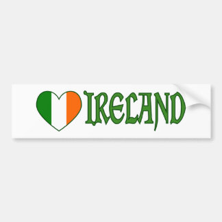Autocollant De Voiture Irish Flag Heart Irlande