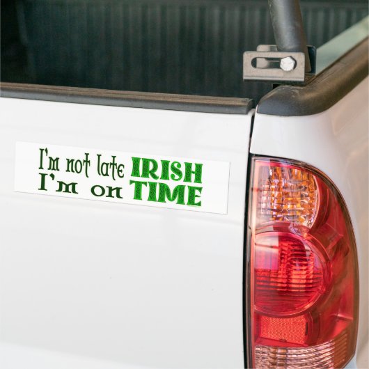 Autocollant De Voiture Irish Time Funny Sticker de pare-chocs (Sur camion)
