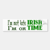 Autocollant De Voiture Irish Time Funny Sticker de pare-chocs (Devant)