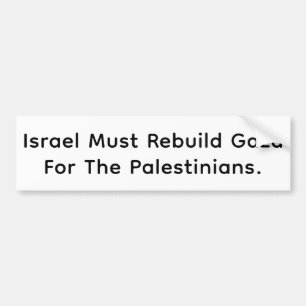Autocollant De Voiture Israël construit Gaza et laisse Hankamer Artjunkha