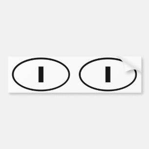 Autocollant De Voiture Italie - I - ovale européen