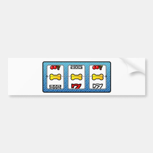 Autocollant De Voiture Jackpot de chien os (Devant)