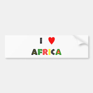 Autocollant De Voiture "J'adhésif pour pare-chocs de l'Afrique de coeur"