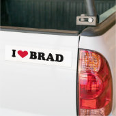 AUTOCOLLANT DE VOITURE J'ADORE BRAD (Sur camion)