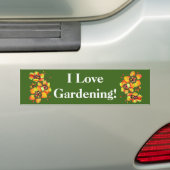 Autocollant De Voiture J'adore Jardinage - Fleurs Exotiques (En voiture)