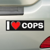 AUTOCOLLANT DE VOITURE J'ADORE LA POLICE "COEUR ART" (En voiture)