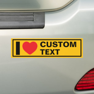 Autocollant De Voiture J'adore le modèle rétro personnalisé