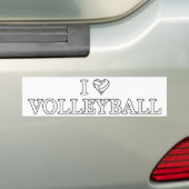 Autocollant De Voiture J'adore le volley-ball (En voiture)