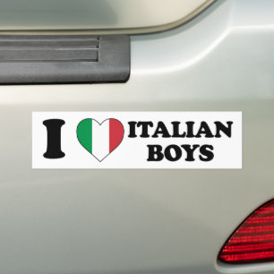 Autocollant De Voiture J'adore les garçons italiens
